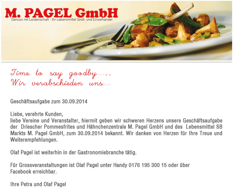 Wir verabschieden uns!